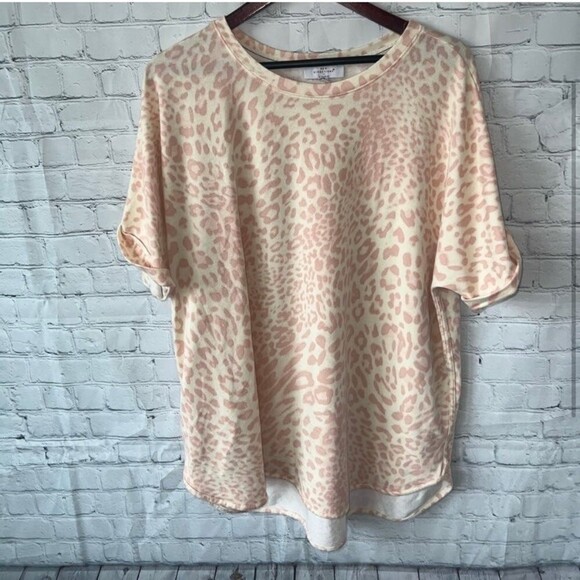 New Directions Studio orange and cream cheetah print plus size 2X - Picture 1 of 3